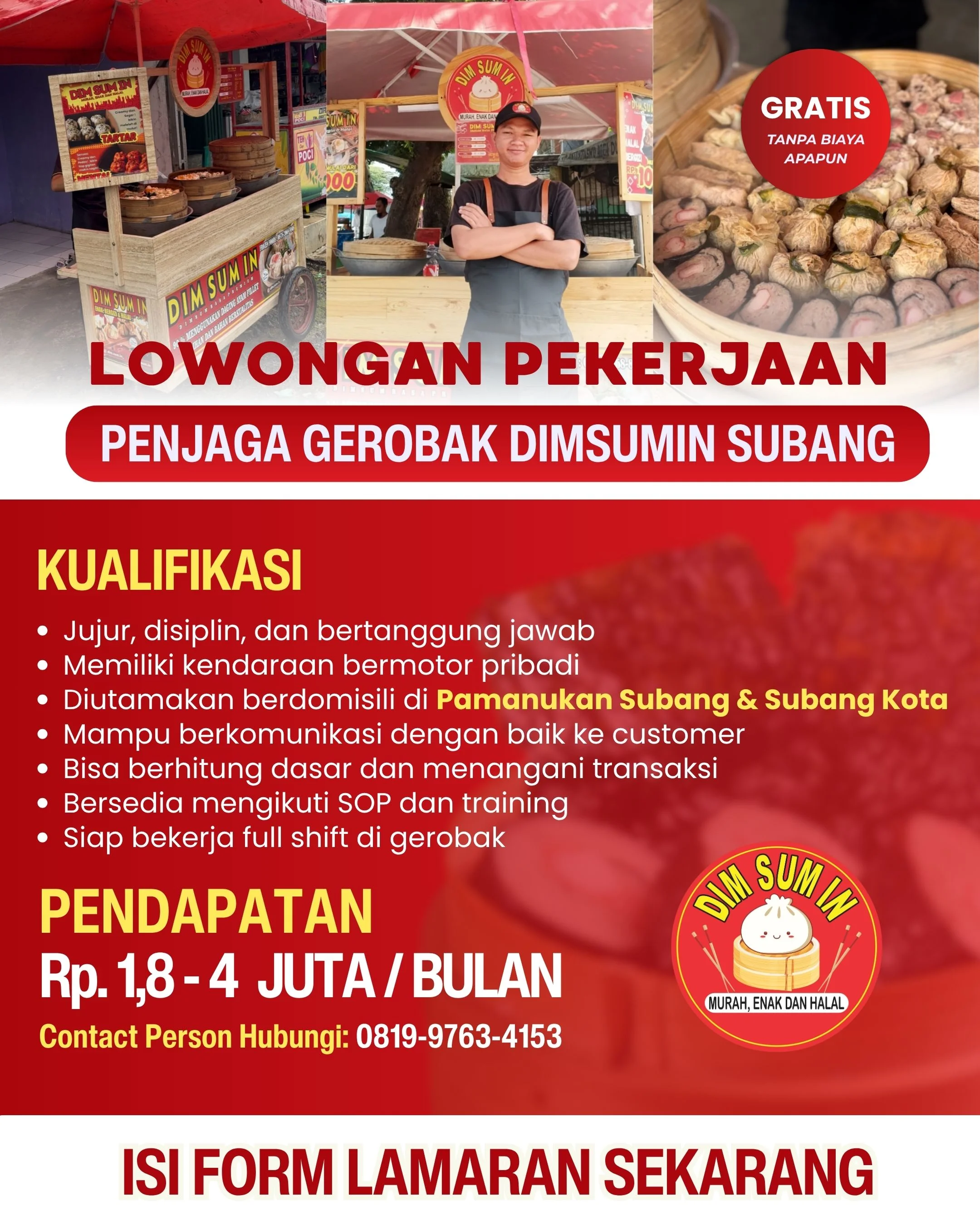 Penjaga Gerobak DimsumIn