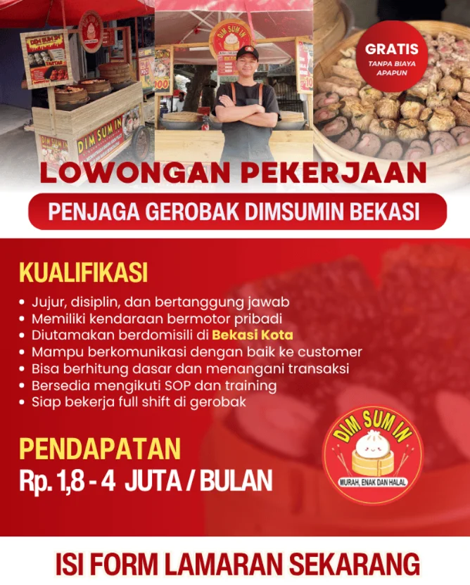 Penjaga Gerobak DimsumIn Bekasi