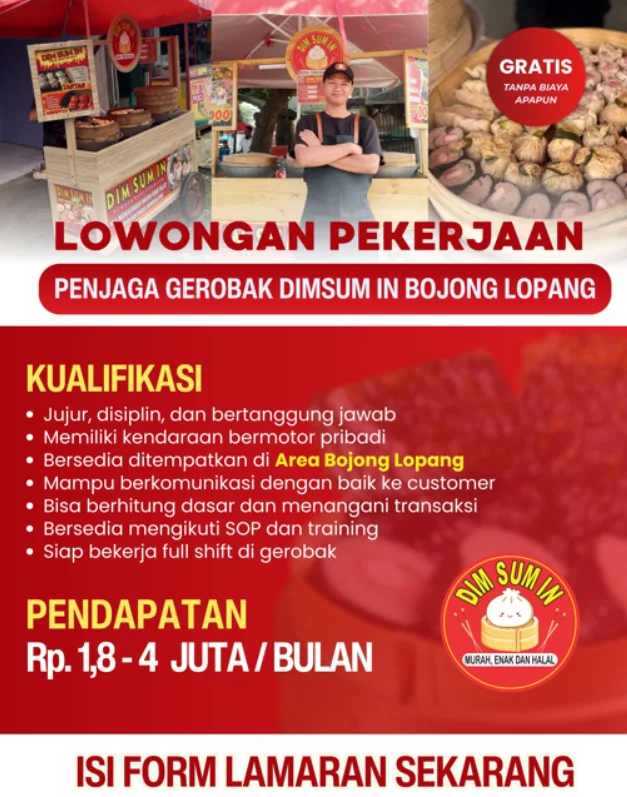Penjaga Gerobak DimsumIn Bojong Lopang