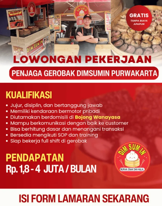 Penjaga Gerobak DimsumIn Bojong Wanayasa