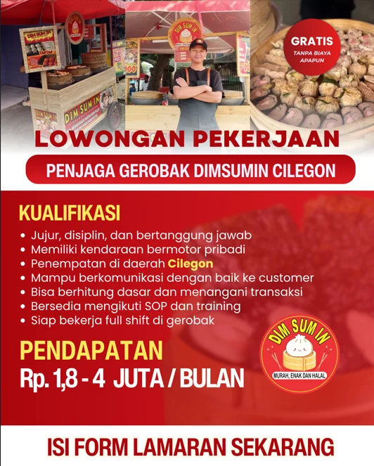 Penjaga Gerobak DimsumIn - Cilegon