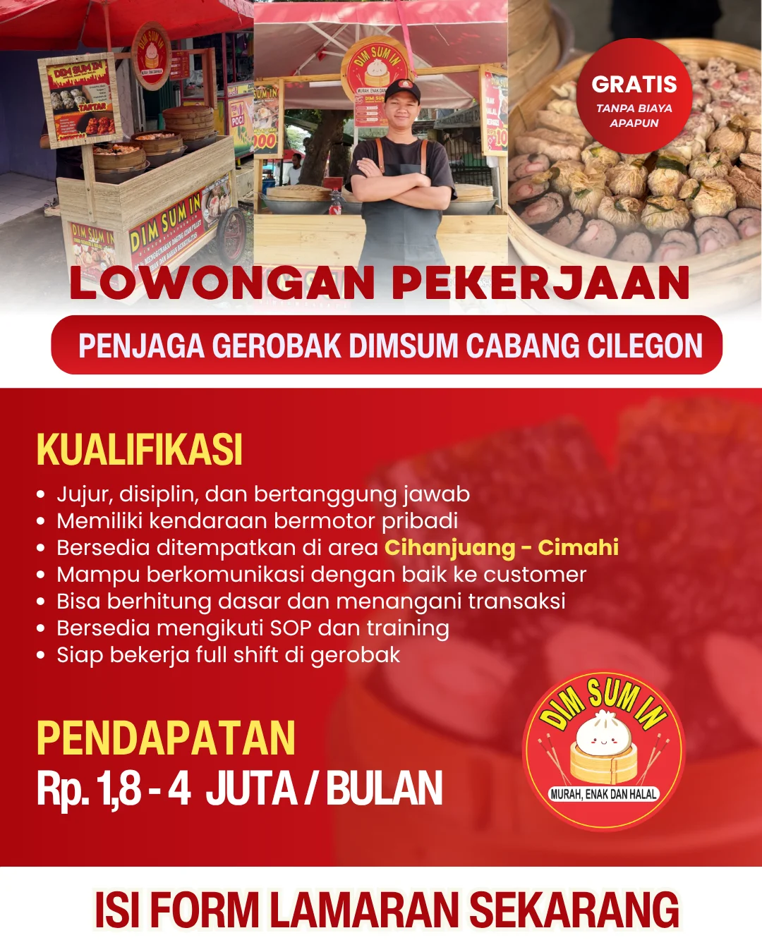 Penjaga Gerobak DimsumIn Cimahi - Cihanjuang