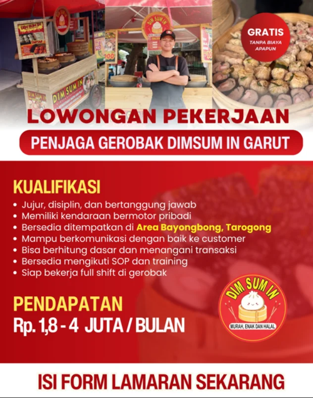Penjaga Gerobak DimsumIn Garut - Bayongbong & Tarogong
