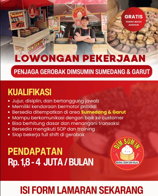 Penjaga Gerobak DimsumIn Garut dan Sumedang