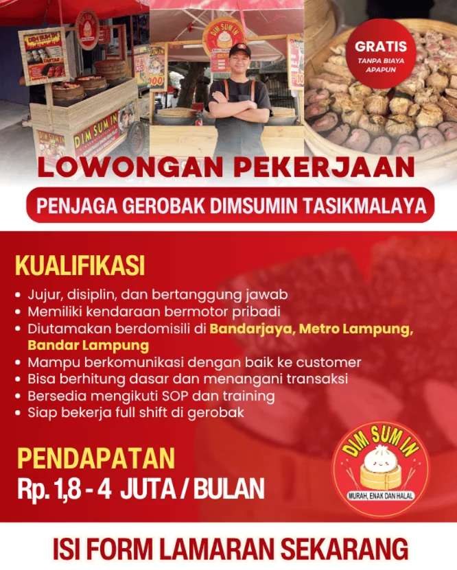 Penjaga Gerobak DimsumIn Lampung