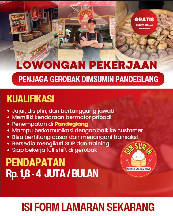 Penjaga Gerobak DimsumIn - Pandeglang