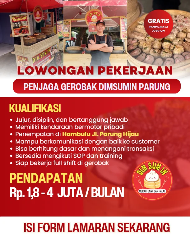 Penjaga Gerobak DimsumIn - Parung