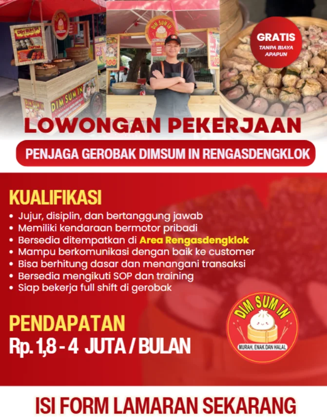 Penjaga Gerobak DimsumIn Rengasdengklok