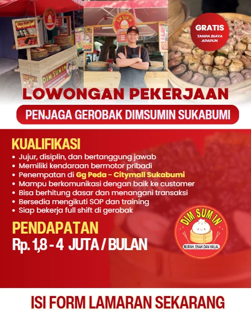 Penjaga Gerobak DimsumIn - Sukabumi (Gg Peda - Citymall Sukabumi)