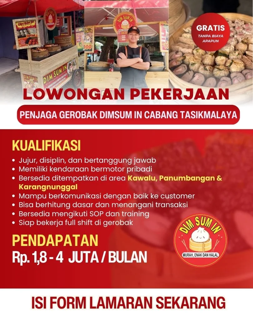 Penjaga Gerobak DimsumIn Tasikmalaya Kawalu, Panumbangan & Karangnunggal