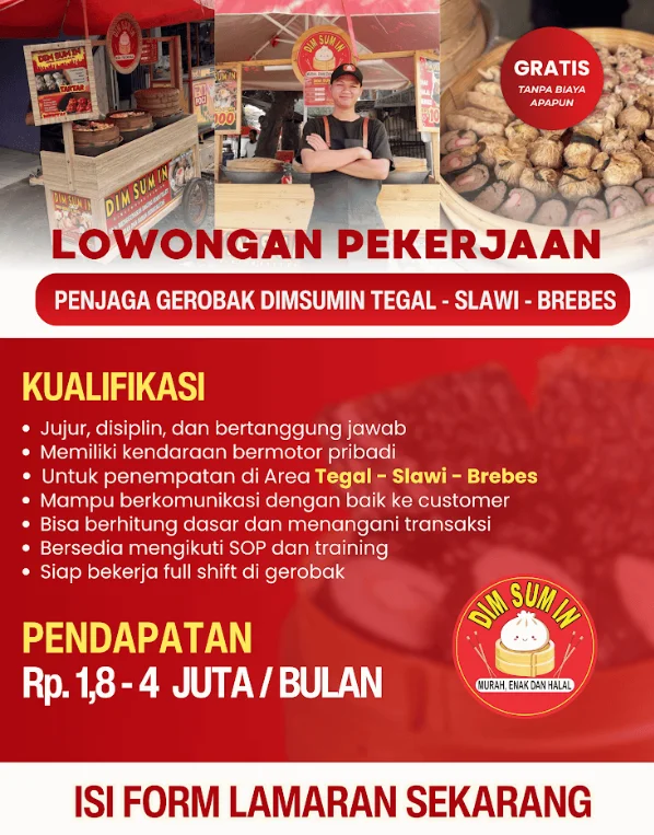 Penjaga Gerobak DimsumIn Tegal - Brebes - Slawi